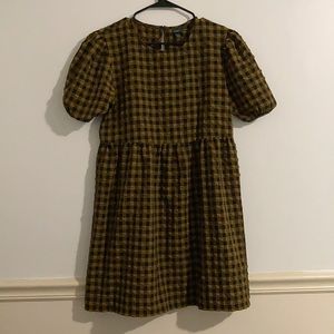 Wild Fable Black and Yellow Checkered Dress